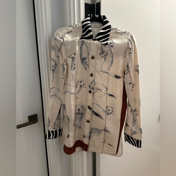 Celine Vintage Silk Shirt Blouse - Phoebe Philo Runway Winter 2015 Collection - Picture 2 of 9